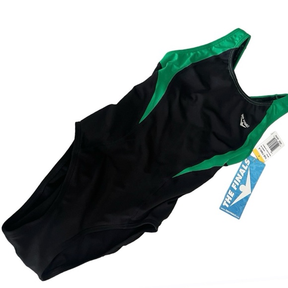 NWT The Finals SZ 32 XS Surf Splice Racerback Swimsuit - Picture 2 of 6